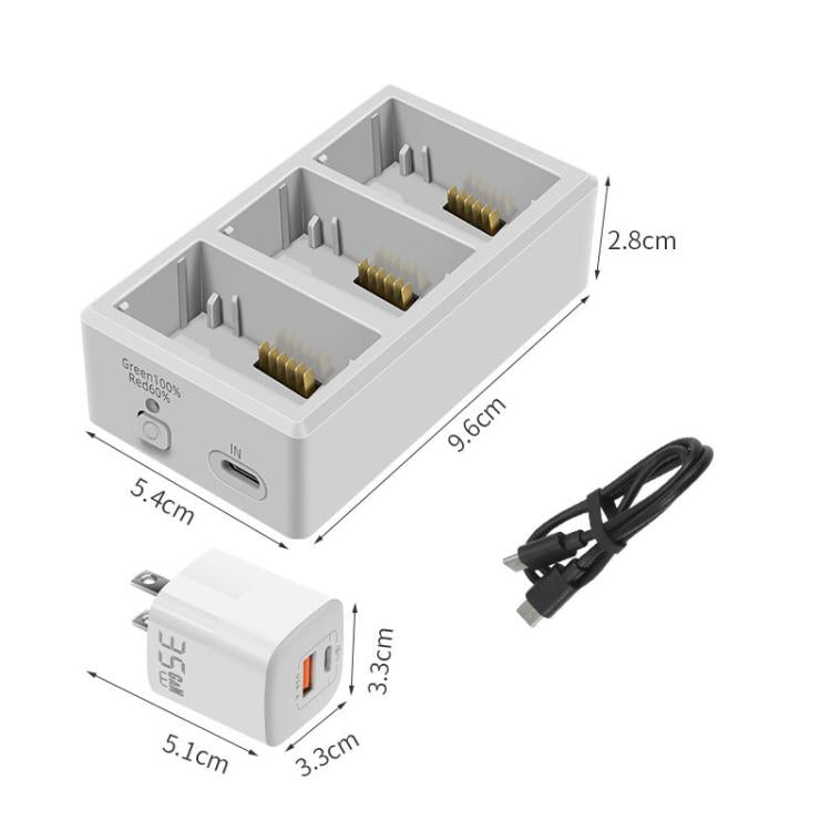 YX 3-Way Battery Charger For DJI Mini 4 Pro/Mini 3/Mini 3 Pro Charging Hub Without Pulg