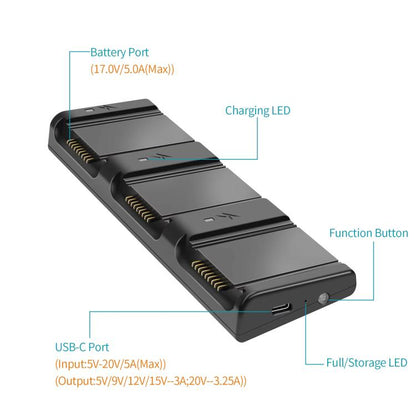 For DJI Air 3/Air 3S Battery Charger YX 3-way Charging Butler Drone Accessories - free shipping - PMC Jewellery - Order now!