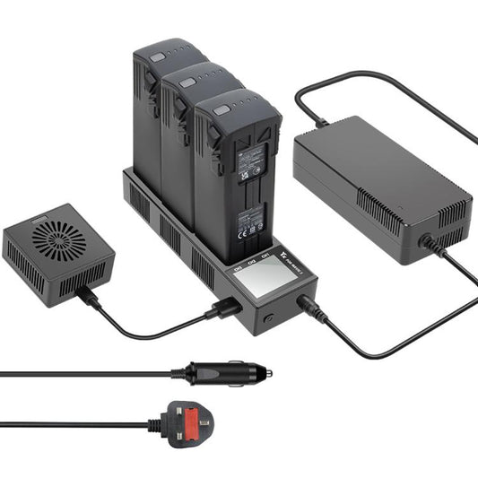 For DJI Mavic 3 YX Battery Charger Discharger Hub 3-in-1 Smart Charging Station With Color Screen UK Plug - free shipping - PMC Jewellery - Order now!