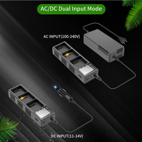 For DJI Mavic 3 YX Battery Charger Discharger Hub 3-in-1 Smart Charging Station With Color Screen US Plug