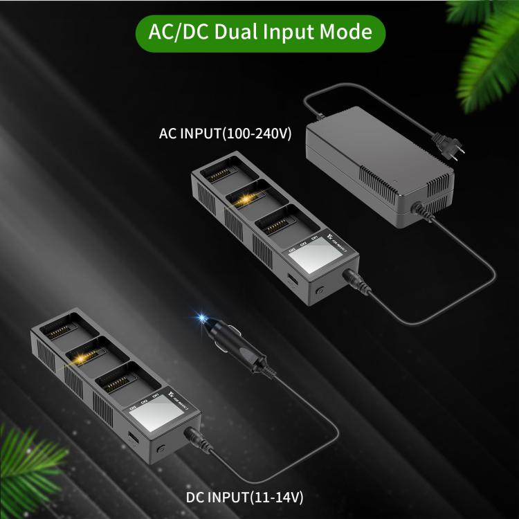 For DJI Mavic 3 YX Battery Charger Discharger Hub 3-in-1 Smart Charging Station With Color Screen EU Plug