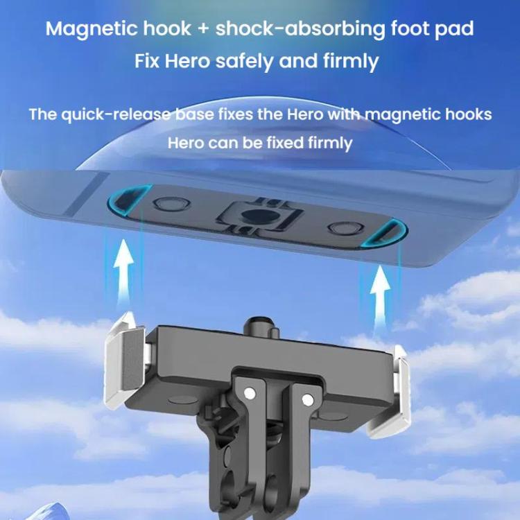 For GoPro HERO13 Black HEPAIL AC67 Magnetic Metal Quick Release Base - free shipping - PMC TechLife - Order now!