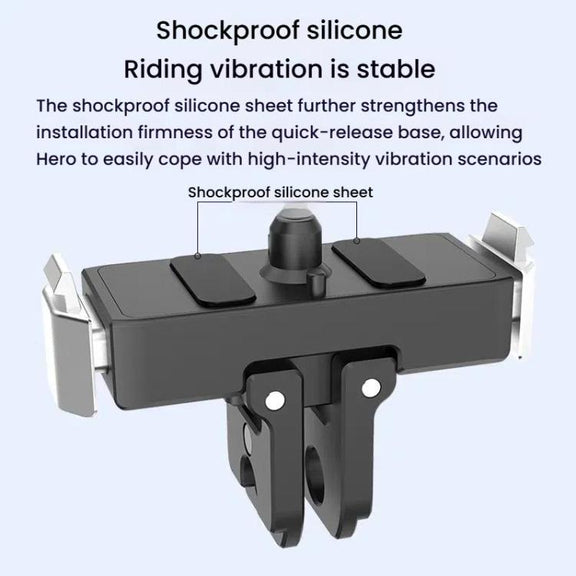 For GoPro HERO13 Black HEPAIL AC67 Magnetic Metal Quick Release Base