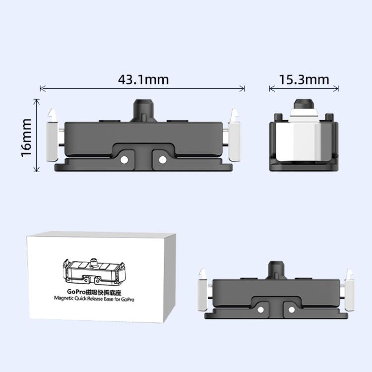 For GoPro HERO13 Black HEPAIL AC67 Magnetic Metal Quick Release Base - free shipping - PMC Jewellery - Order now!