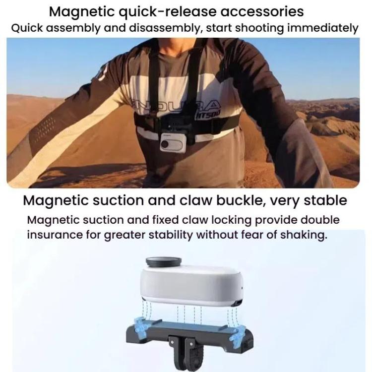 For Insta360 GO 3 / 3S HEPAIL AC-08 Aluminium Alloy Magnetic Quick Release Base - free shipping - PMC Jewellery - Order now!
