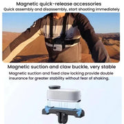 For Insta360 GO 3 / 3S HEPAIL AC-08 Aluminium Alloy Magnetic Quick Release Base