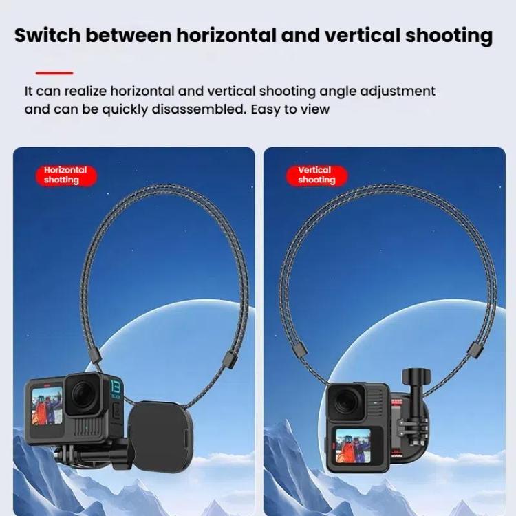 HEPAIL AC76 Action Camera Mobile Phone Magnetic Neck Strap Mount - free shipping - PMC TechLife - Order now!