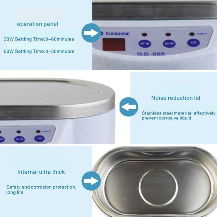 SUNSHINE 968 Mini Jewellery Glasses Cleaner Ultrasonic Cleaner US Plug - free shipping - PMC Jewellery - Order now!