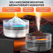 2L Volcanic Essential Oil Diffuser Humidifier Large Capacity Aromatherapy Mist Diffuser Top-Fill Water Tank(Black)