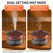 2L Volcanic Essential Oil Diffuser Humidifier Large Capacity Aromatherapy Mist Diffuser Top-Fill Water Tank(Black)