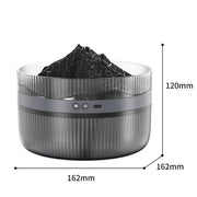 2L Volcanic Essential Oil Diffuser Humidifier Large Capacity Aromatherapy Mist Diffuser Top-Fill Water Tank(Black)