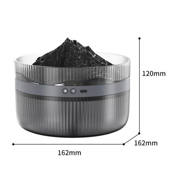 2L Volcanic Essential Oil Diffuser Humidifier Large Capacity Aromatherapy Mist Diffuser Top-Fill Water Tank(White)