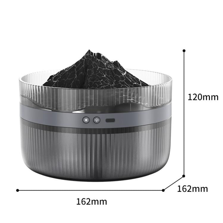 2L Volcanic Essential Oil Diffuser Humidifier Large Capacity Aromatherapy Mist Diffuser Top-Fill Water Tank(White)