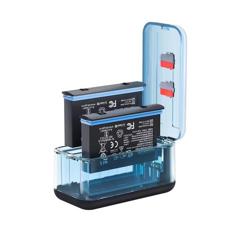 For Insta360 X5 Fast Charger With Digital Display & Dual Charging Case Battery Storage Box(Black) - free shipping - PMC TechLife - Order now!