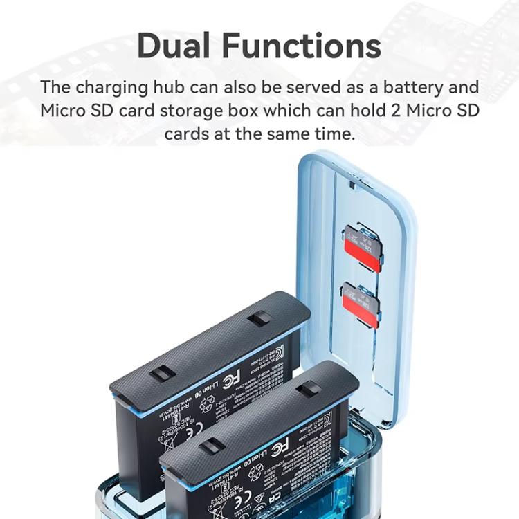 For Insta360 X5 Fast Charger With Digital Display & Dual Charging Case Battery Storage Box(Black) - free shipping - PMC TechLife - Order now!