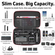 For Insta360 X5 / X4 Camera SYMIK Large Capacity Storage Bag Handbag Messenger Carrying Case(Black)
