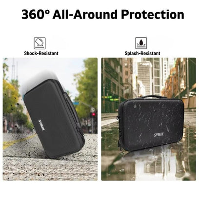 For Insta360 X5 / X4 Camera SYMIK Large Capacity Storage Bag Handbag Messenger Carrying Case(Black) - free shipping - PMC Jewellery - Order now!