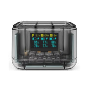 For GoPro HERO13 Black Triple Battery Charger Smart Charging Dock With OLED Display(Transparent Black)