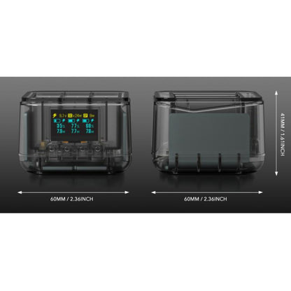 For GoPro HERO13 Black Triple Battery Charger Smart Charging Dock With OLED Display(Transparent Black) - free shipping - PMC Jewellery - Order now!