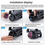 For DJI Mavic 4 Pro RCSTQ Lens Filter, Style: CPL+ND8/PL+ND16/PL+ND32/PL