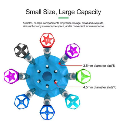 RELIFE RL-078A Screwdriver Rotating Storage Box Mobile Phone Repair Screwdriver Bit Storage Box - free shipping - PMC Jewellery - Order now!