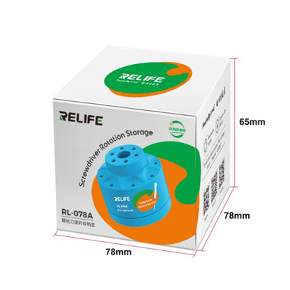 RELIFE RL-078A Screwdriver Rotating Storage Box Mobile Phone Repair Screwdriver Bit Storage Box - free shipping - PMC Jewellery - Order now!