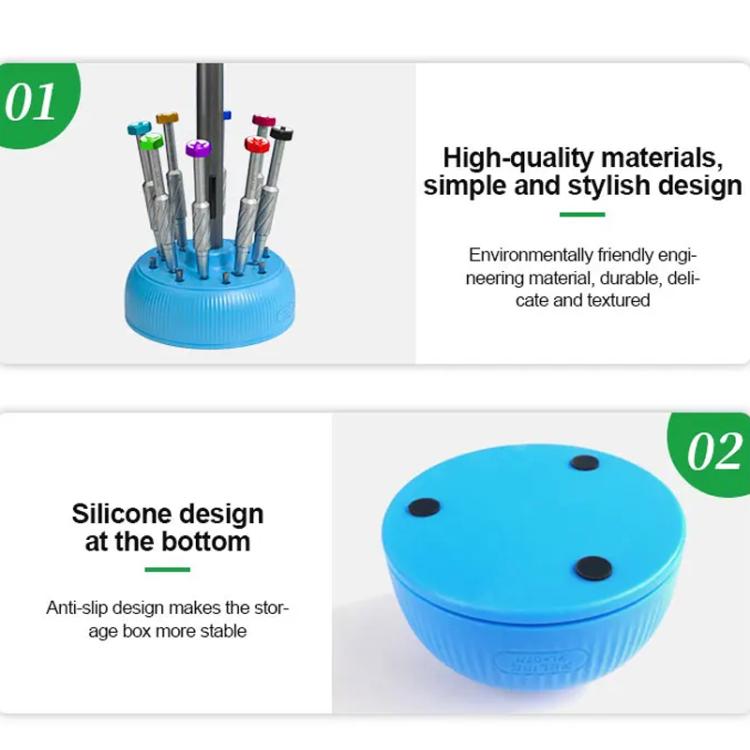 RELIFE RL-078 Magnetic Screwdriver Rotating Box 360-degree Rotation 17-slot Screwdriver Storage Box - free shipping - PMC Jewellery - Order now!