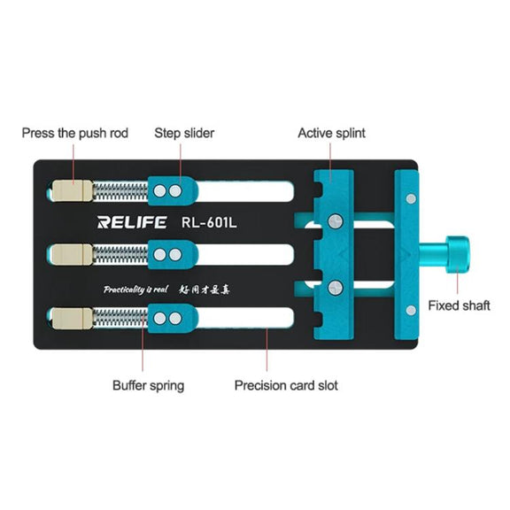 RELIFE RL-601L Mobile Phone Repair Mainboard Multi-Use Card Holder Chip Dual-Axis Fixed Card Slot