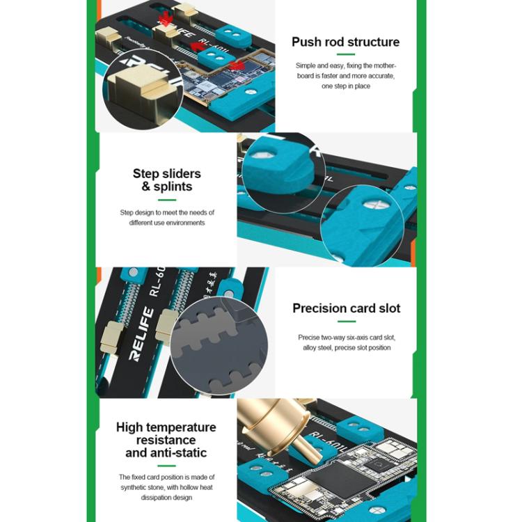 RELIFE RL-601L Mobile Phone Repair Mainboard Multi-Use Card Holder Chip Dual-Axis Fixed Card Slot - free shipping - PMC Jewellery - Order now!