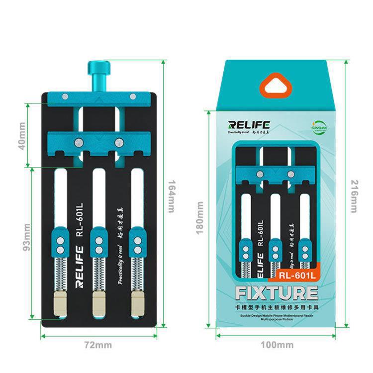 RELIFE RL-601L Mobile Phone Repair Mainboard Multi-Use Card Holder Chip Dual-Axis Fixed Card Slot
