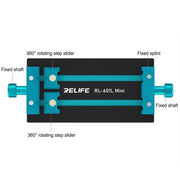 RELIFE RL-601L Mini Rotary Mobile Phone Motherboard Repair Multi-Use Card Holder High Temperature Resistant Fixed Card Slot