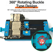 RELIFE RL-601L Mini Rotary Mobile Phone Motherboard Repair Multi-Use Card Holder High Temperature Resistant Fixed Card Slot