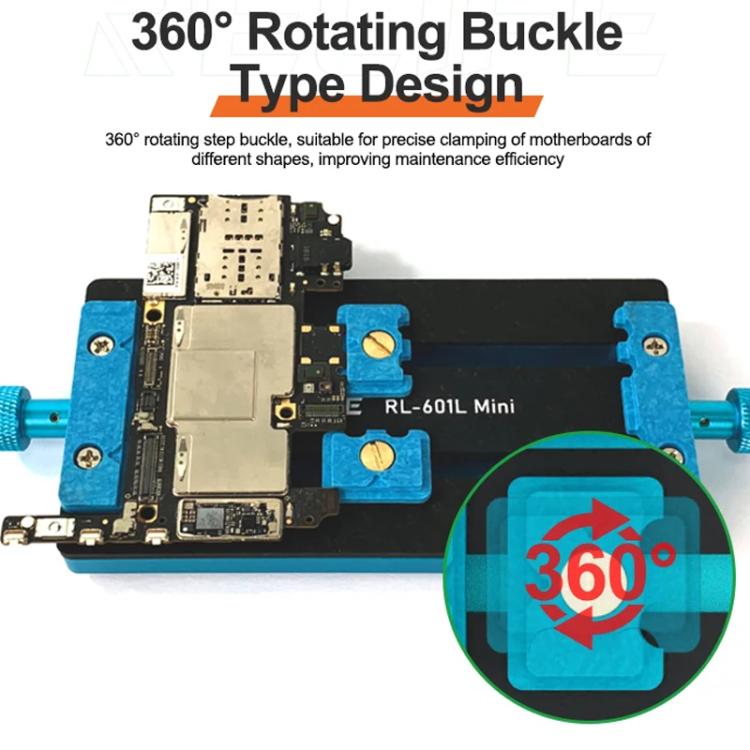 RELIFE RL-601L Mini Rotary Mobile Phone Motherboard Repair Multi-Use Card Holder High Temperature Resistant Fixed Card Slot