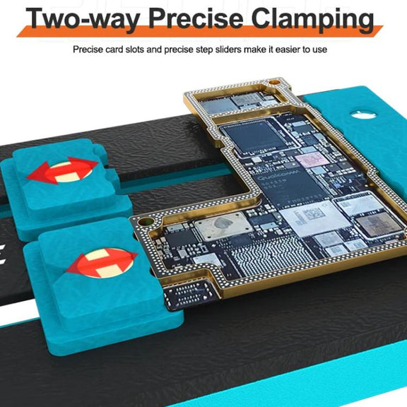 RELIFE RL-601L Mini Rotary Mobile Phone Motherboard Repair Multi-Use Card Holder High Temperature Resistant Fixed Card Slot