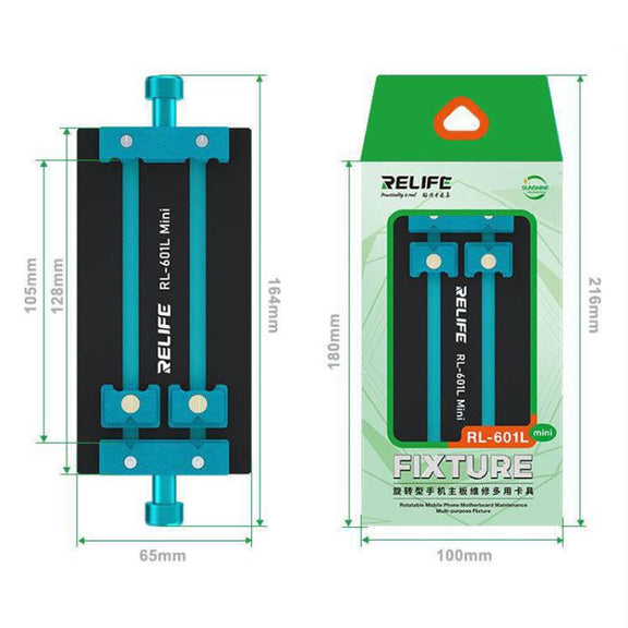 RELIFE RL-601L Mini Rotary Mobile Phone Motherboard Repair Multi-Use Card Holder High Temperature Resistant Fixed Card Slot