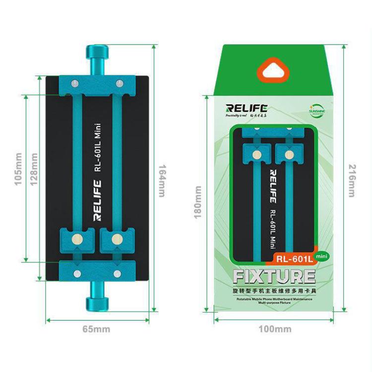 RELIFE RL-601L Mini Rotary Mobile Phone Motherboard Repair Multi-Use Card Holder High Temperature Resistant Fixed Card Slot