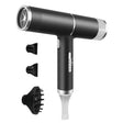 T-Shaped Hair Dryer with Smart Inverter Technology High-Power Blow Dryer for Home & Salon Use EU Plug With 3 Nozzles(Black) - free shipping - PMC TechLife - Order now!