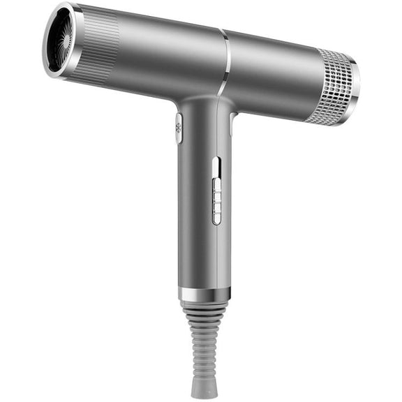 T-Shaped Hair Dryer with Smart Inverter Technology High-Power Blow Dryer for Home & Salon Use US Plug(Gray)