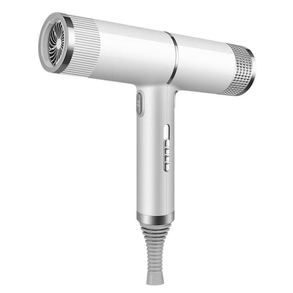 T-Shaped Hair Dryer with Smart Inverter Technology High-Power Blow Dryer for Home & Salon Use UK Plug(White)