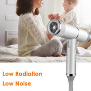 T-Shaped Hair Dryer with Smart Inverter Technology High-Power Blow Dryer for Home & Salon Use EU Plug(Gray)