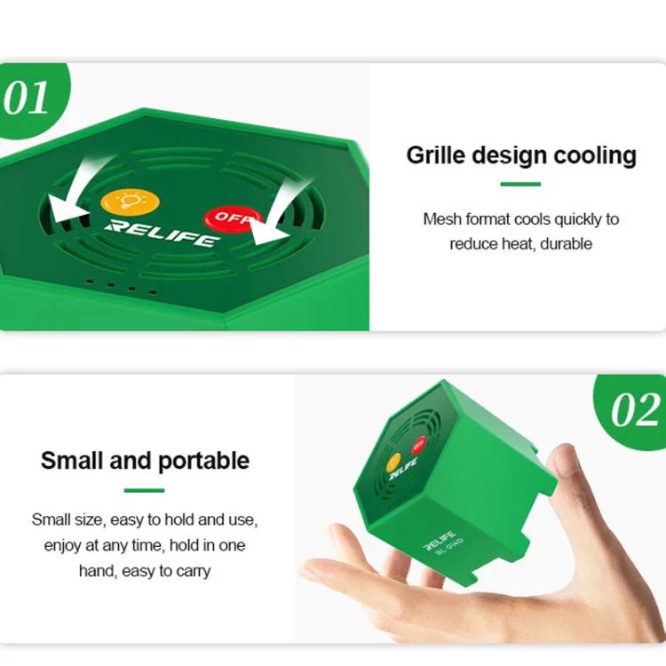 RELIFE RL014D Smart UV Curing Lamp LED Ultraviolet Mobile Phone Repair Shadowless Glue Green Oil Quick-drying Oil Curing Lamp - free shipping - PMC TechLife - Order now!