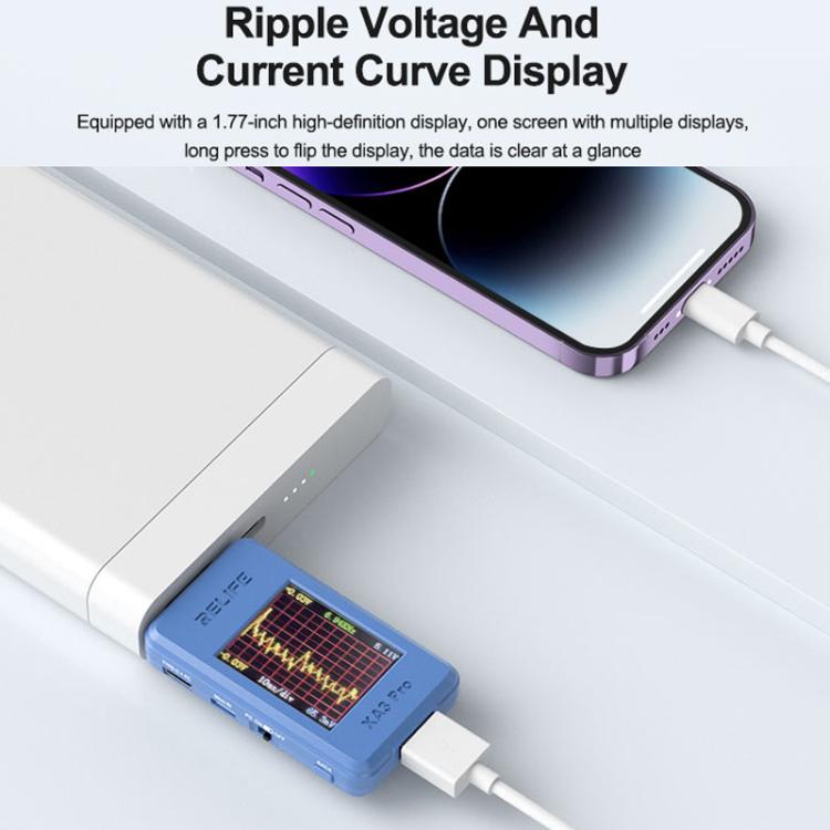 RELIFE XA3 Pro USB / Type-C Smart Detector Fast Charging Protocol Identification Detection - free shipping - PMC TechLife - Order now!