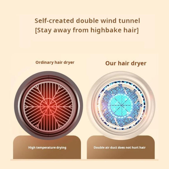 800-1200W High-Speed Hair Dryer with Blue Light Care Foldable & Portable for Travel UK Plug(Pink)