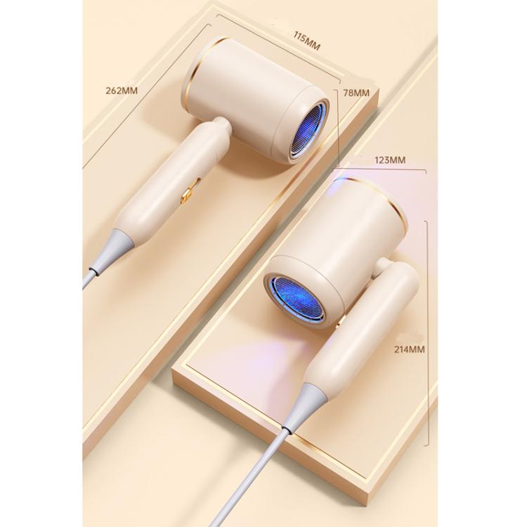 800-1200W High-Speed Hair Dryer with Blue Light Care Foldable & Portable for Travel EU Plug(Pink)