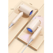 800-1200W High-Speed Hair Dryer with Blue Light Care Foldable & Portable for Travel EU Plug(Khaki)
