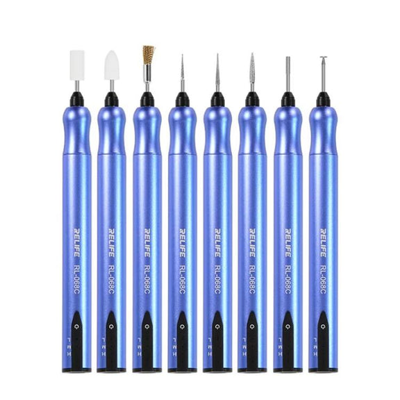 RELIFE RL-068C Smart Rechargeable Grinding Pen Portable Grinding Head Rust Removal Polishing Motherboard Repair Electric Grinder