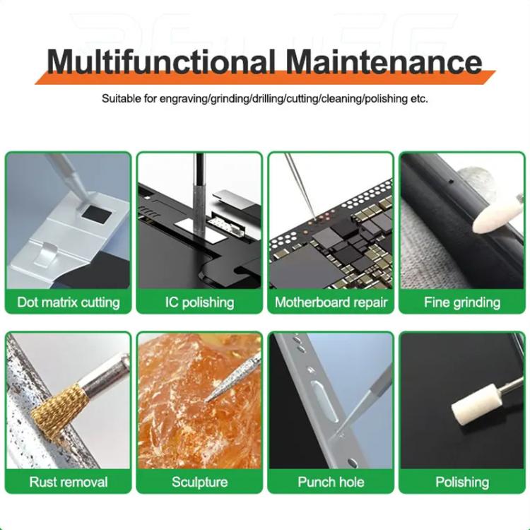 RELIFE RL-068C Smart Rechargeable Grinding Pen Portable Grinding Head Rust Removal Polishing Motherboard Repair Electric Grinder