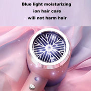 High-Speed Hair Dryer Salon & Home Blow Dryer with Blue Light Ionic Technology UK Plug(Gradient Pink)
