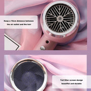 High-Speed Hair Dryer Salon & Home Blow Dryer with Blue Light Ionic Technology UK Plug(Gradient Pink)