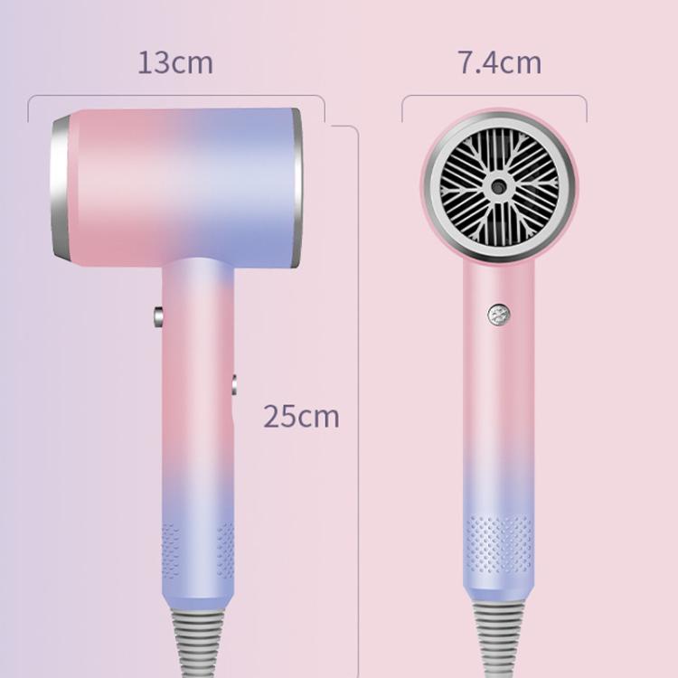 High-Speed Hair Dryer Salon & Home Blow Dryer with Blue Light Ionic Technology EU Plug(Gradient Pink) - free shipping - PMC TechLife - Order now!